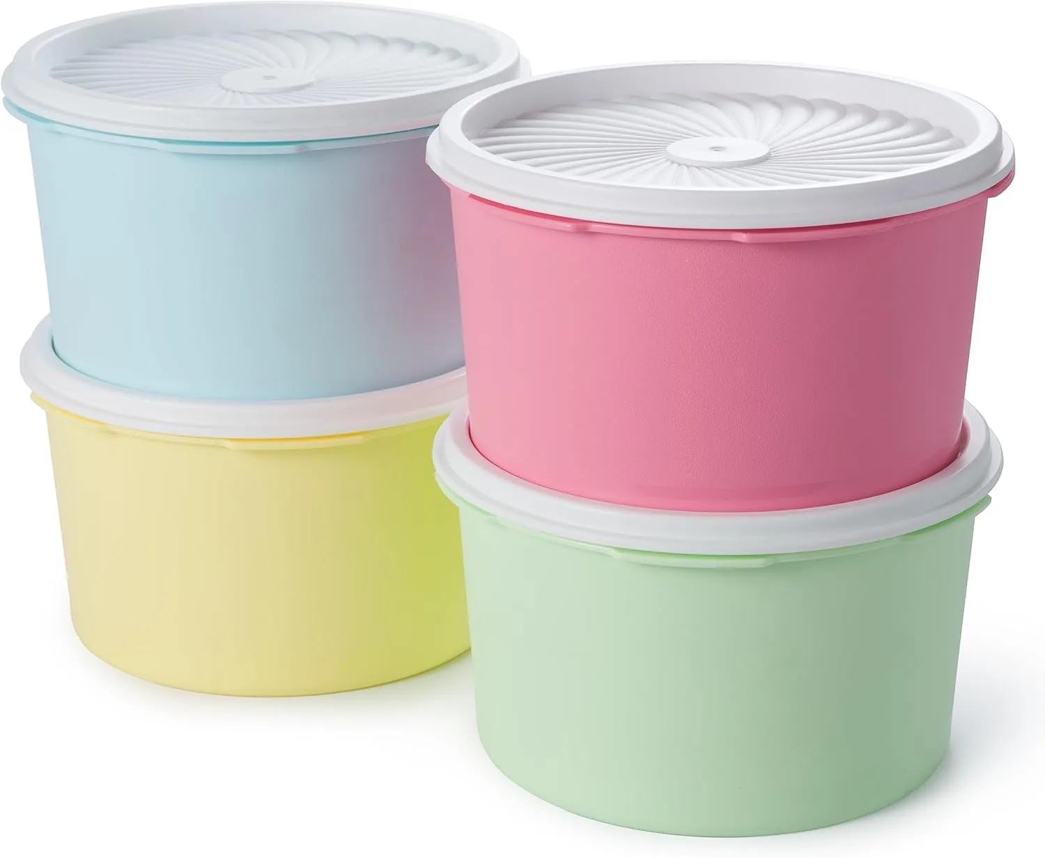 MRX Solutions 8-Piece Food Storage Container Canister Set Heritage Vintage Style with Lids BPA Free, Dishwasher Safe (Multi)