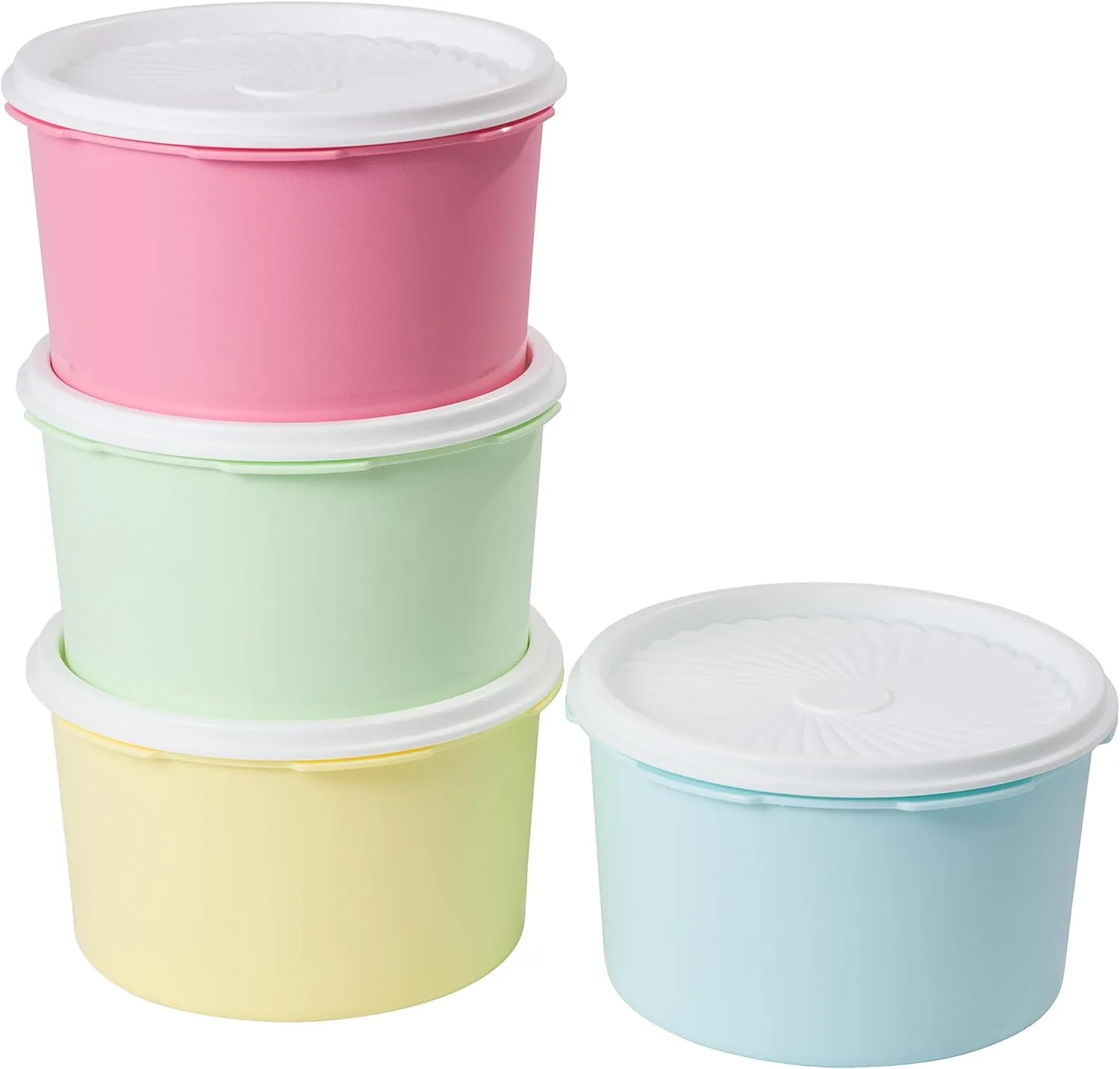 MRX Solutions 8-Piece Food Storage Container Canister Set Heritage Vintage Style with Lids BPA Free, Dishwasher Safe (Multi)