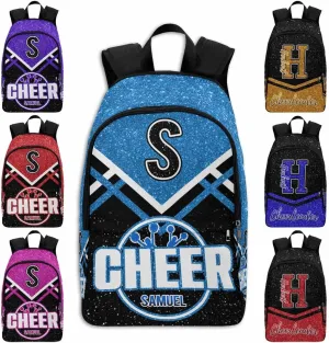 MyPupSocks Personalized Bookbag School Backpack Bookbag for Girls Boys Kids Cheerleaders Custom Waterproof School Bag Backpack for Son Daughter