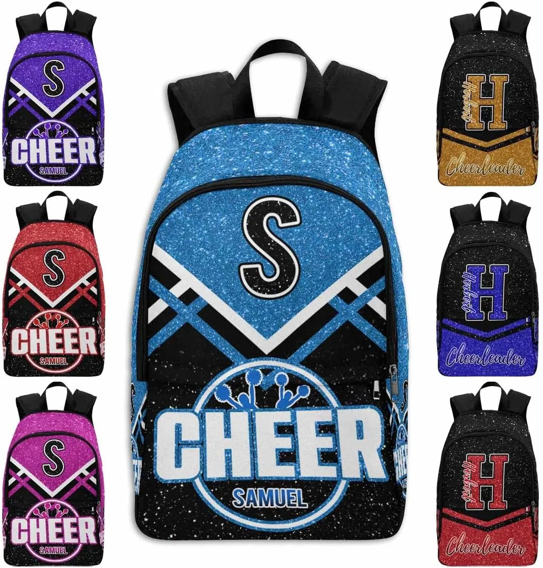 MyPupSocks Personalized Bookbag School Backpack Bookbag for Girls Boys Kids Cheerleaders Custom Waterproof School Bag Backpack for Son Daughter