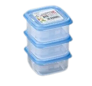 NAKAYA Plastic Food Container x 3 | K141 Blue Lip