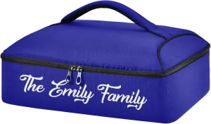 Navy Custom Casserole Carriers for Hot or Cold Food Personalized Name Insulated Casserole Dish Carrier Bag Lunch Tote Bag for Cookouts Party Picnic Beach