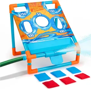 Nerf Super Soaker Toss ‘N Splash Cornhole Set – Bean Bag Toss Game for Kids with a Splashtastic Water Twist for Outdoor Fun