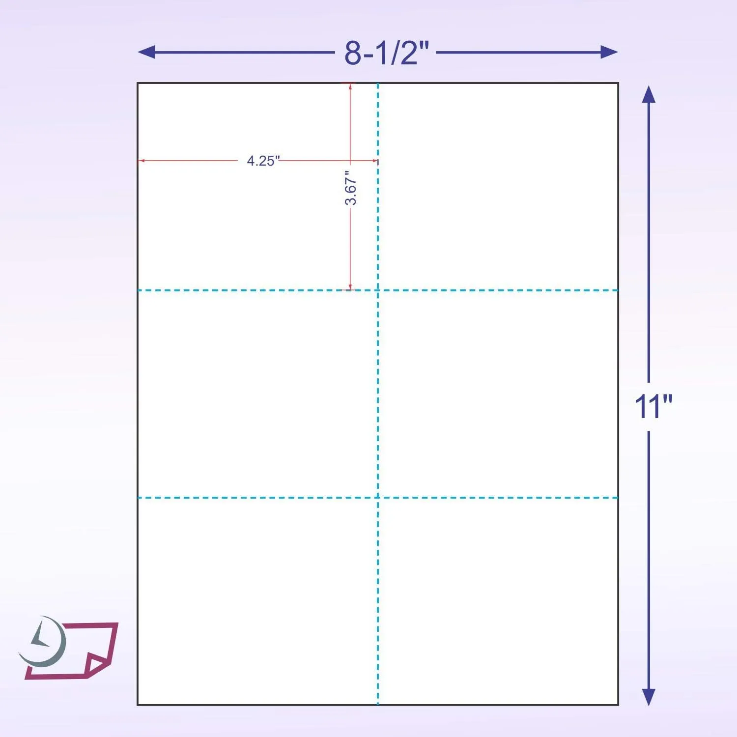 NextDayLabels - Laser Printer Blank Perforated Cards 6 up per Page, for School Registration, Flower Delivery, Wedding Response RSVP, Trip Tickets, ETC. (300 White Cards)