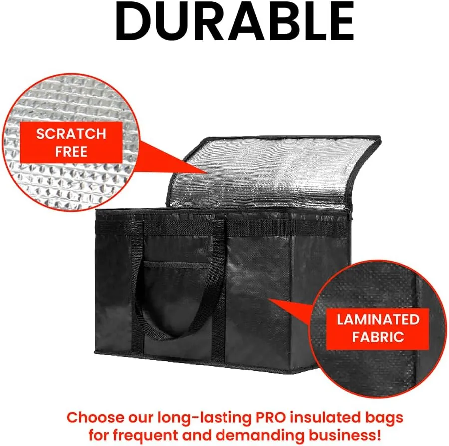 NZ home Durable XXL PRO Insulated Cooler Bag and Food Warmer for Delivery & Grocery Shopping with Zippered Top, Blue Commercial Grade (1 Pack)