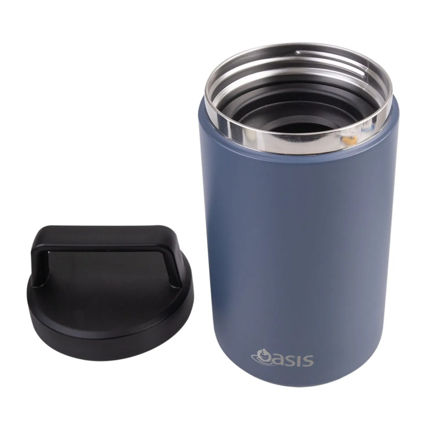 Oasis Stainless Steel Insulated Dual Compartment Food Flask with Handle 700ML