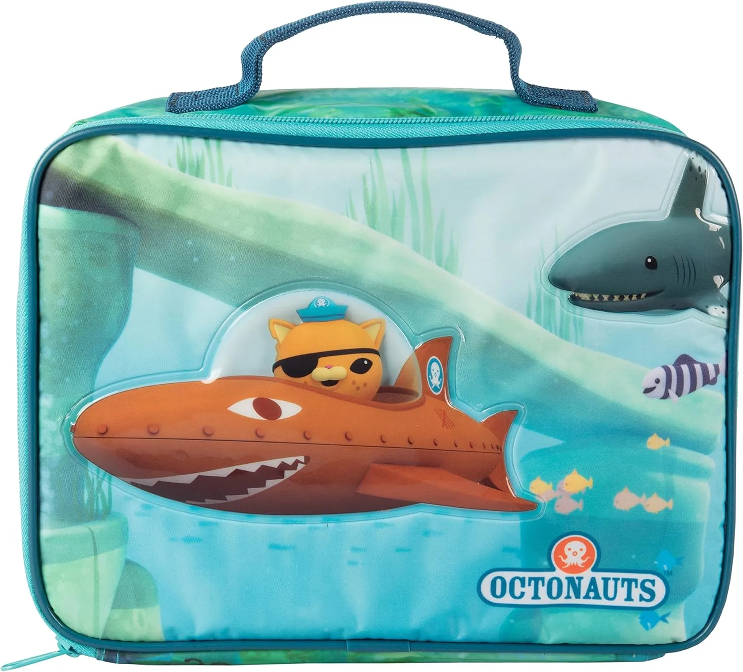 OCTONAUTS Insulated Lunch Sleeve - Reusable Heavy Duty Tote Bag w Mesh Pocket - Submarine