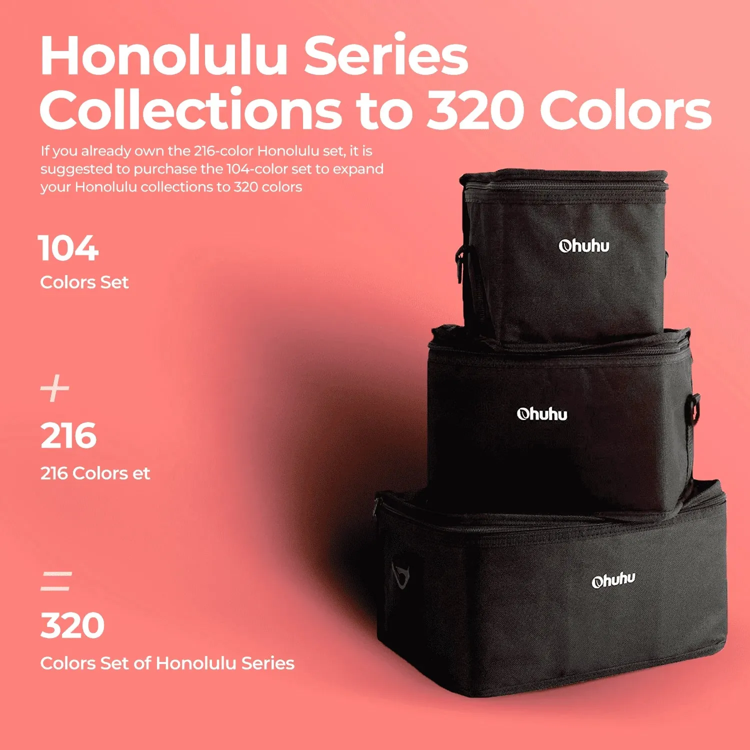 Ohuhu Honolulu B 104 Colours Dual Tip Alcohol Art Markers