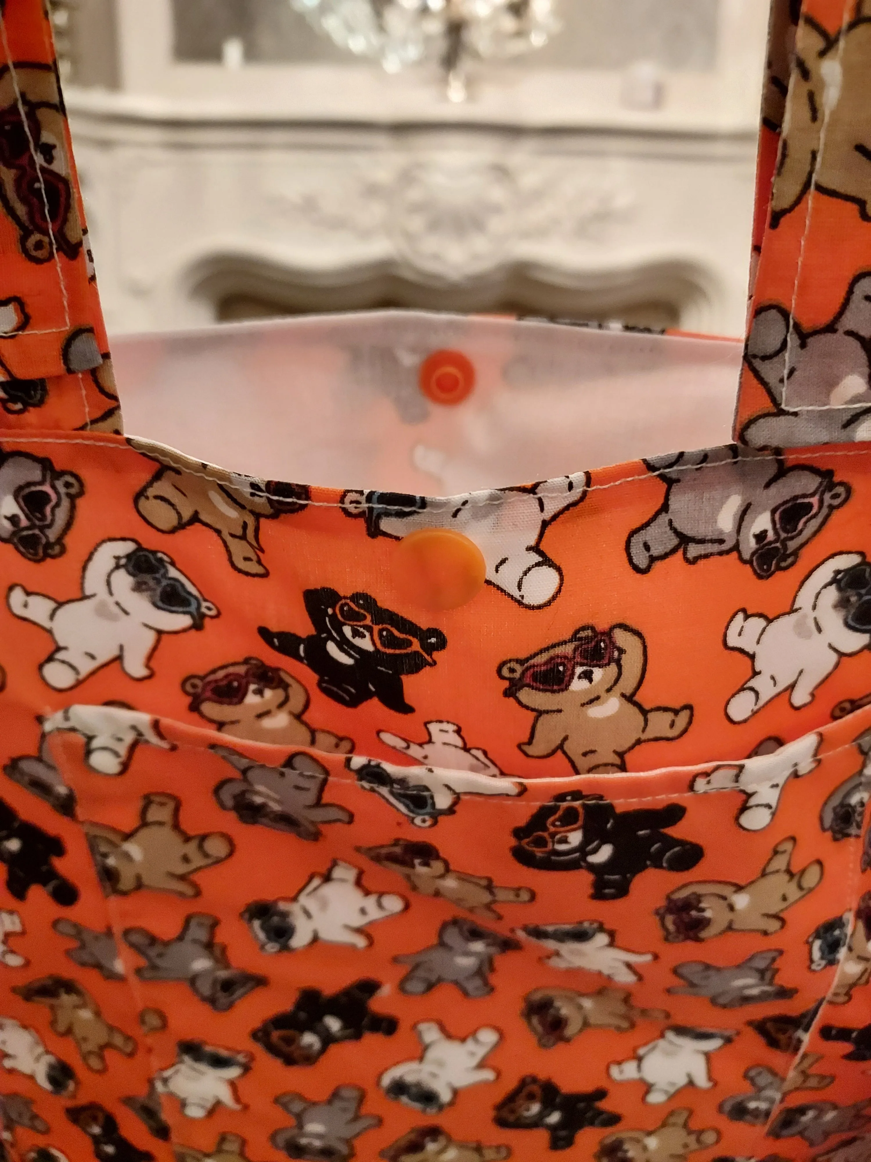 Orange Bear Zimmer frame bag, walking frame bag, accessories, walking aid, handmade, bag, storage