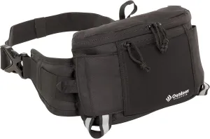 Outdoor Products Ibiza Carry Waist Pack with Dual Drink Holders for Travel, Hiking, and Festivals Black