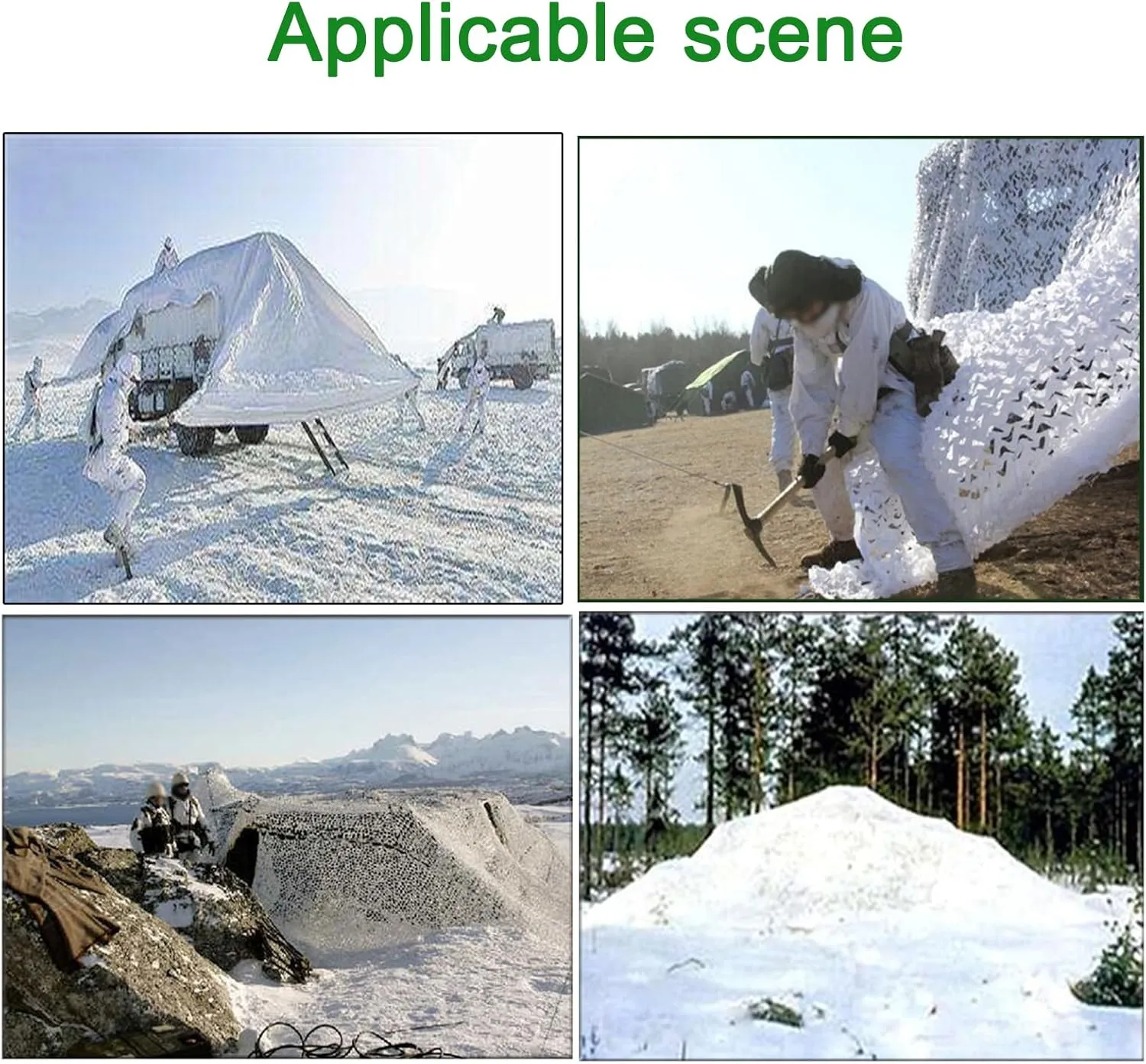 Outdoor Snow Camouflage Net,Sunshade Camo Netting,Oxford Polyester Camouflage Tarp,Military Nets with Mesh Backing,for Hunting,Decoration,Party,Wild Photography,White