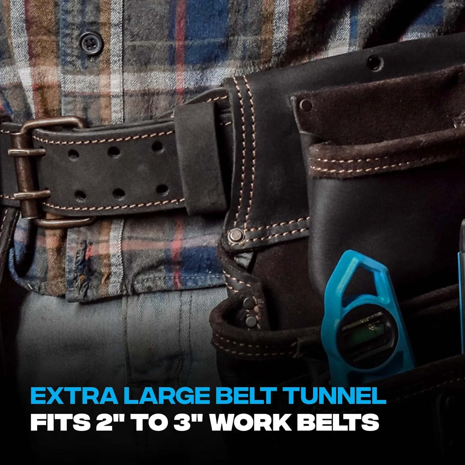 OX Tools Pro Oil-Tanned Leather Tool Pouch Set – Heavy-Duty Tool Belt Pouches for Carpenters, Drywallers, Framers & Electricians, Multi-Pocket, Reinforced Stitching & Hammer Holders