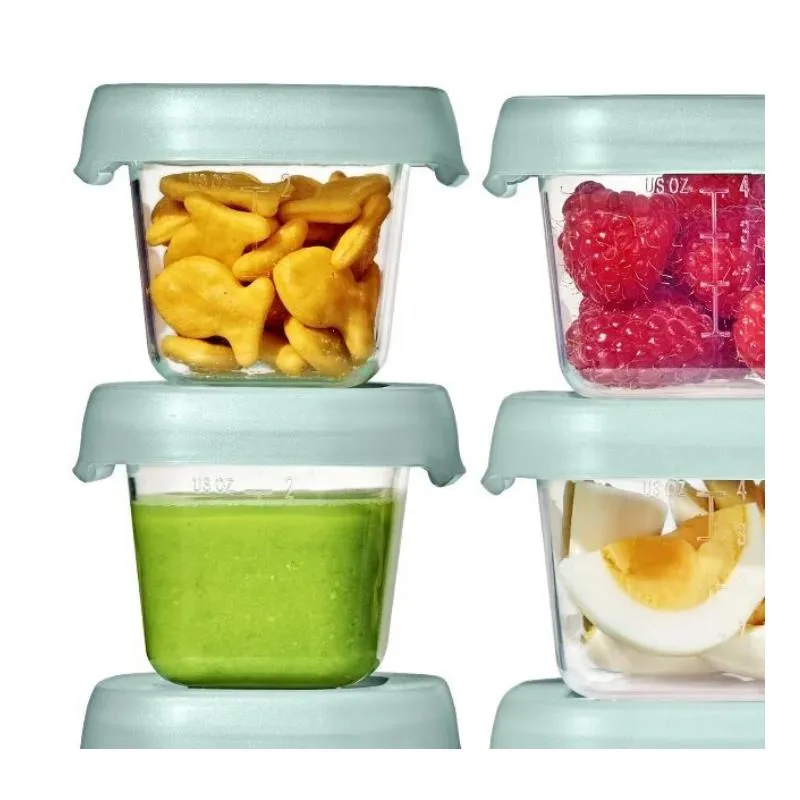 Oxo - Oxo Tot 12 Pc Baby Blocks Food Storage Container Set, Opal