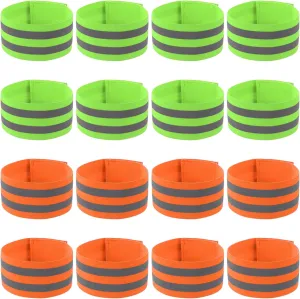 PATIKIL Reflective Bands for Wrist/Arm/Ankle/Leg, High Visibility Reflector Bands, Safety Reflector Tape Straps for Night Cycling Walking