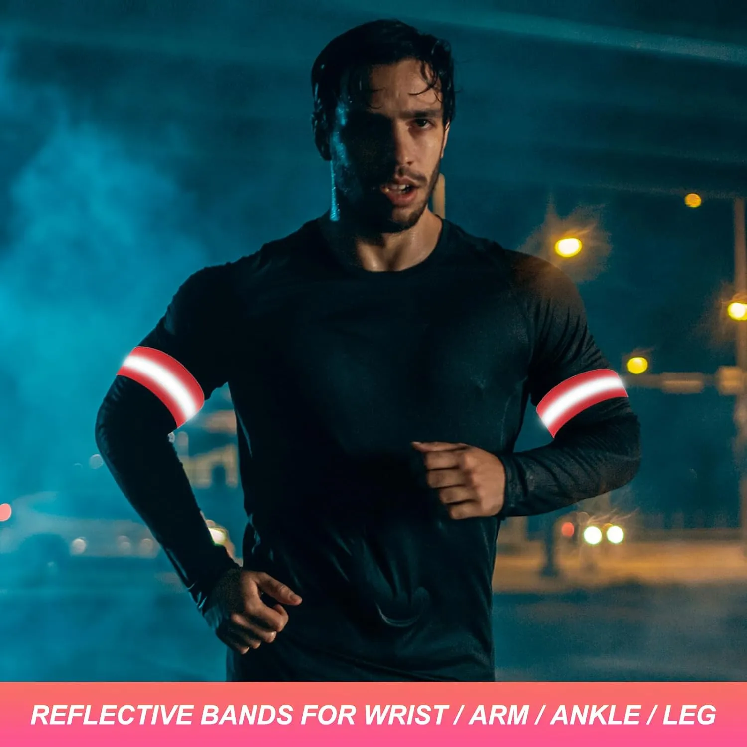 PATIKIL Reflective Bands for Wrist/Arm/Ankle/Leg, High Visibility Reflector Bands, Safety Reflector Tape Straps for Night Running Cycling Walking