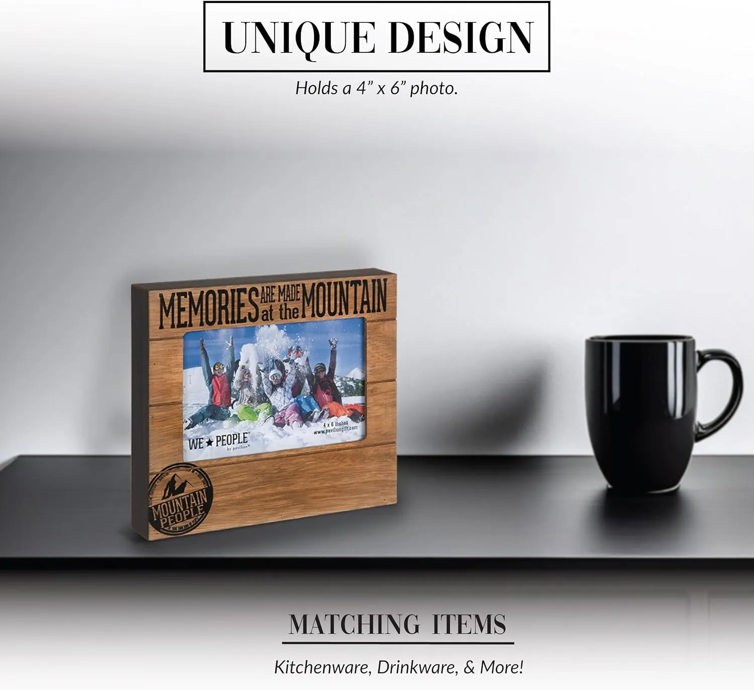 Pavilion Gift Company 67068 Memories are Made at The Mountain Photo Frame, 7-1/2 x 6-3/4"