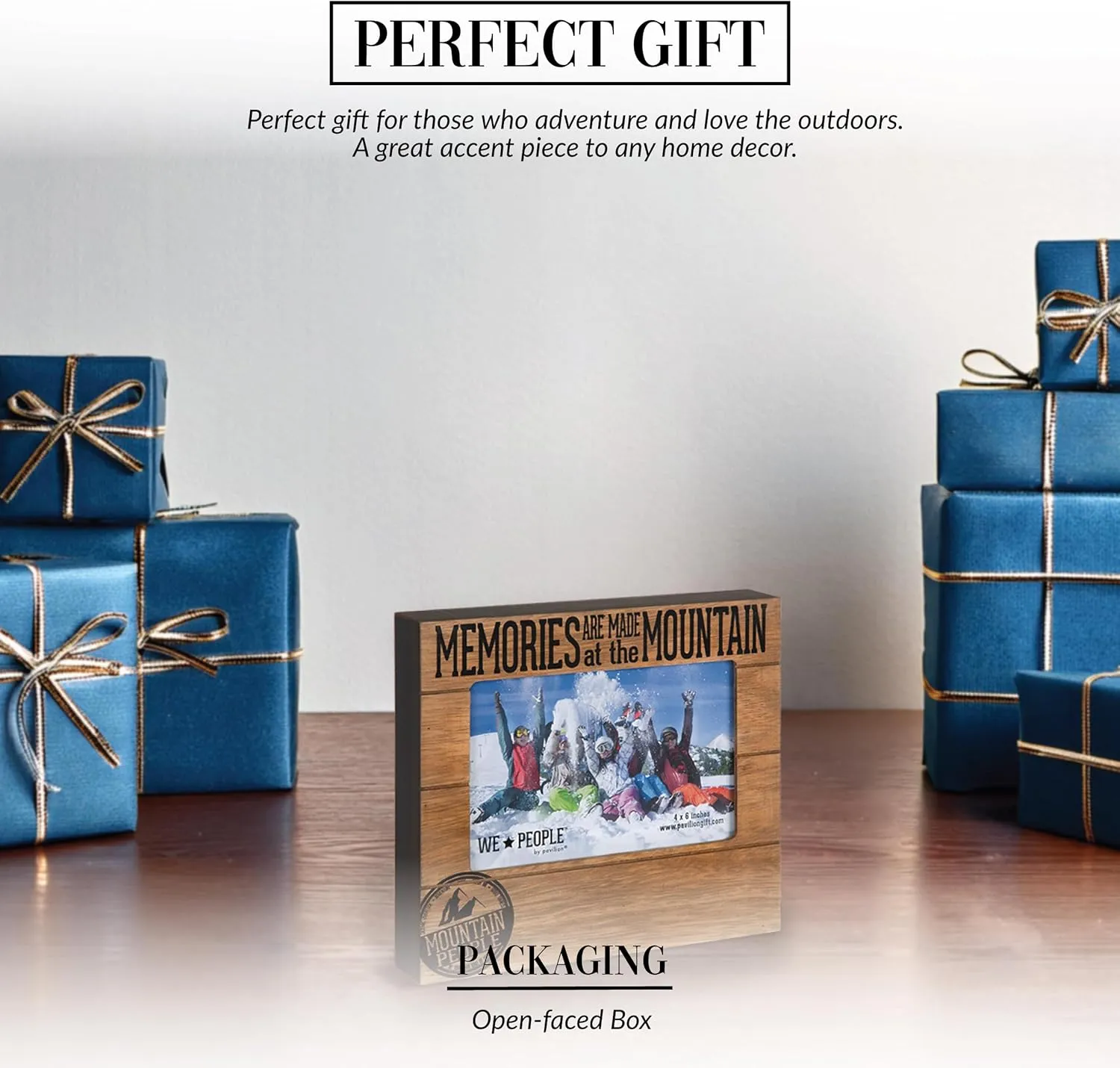 Pavilion Gift Company 67068 Memories are Made at The Mountain Photo Frame, 7-1/2 x 6-3/4"
