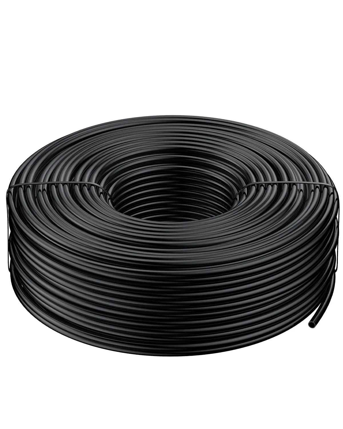 Pawfly 200 ft. 1/4 Drip Irrigation Tubing, Black Distribution Tubing for Drip Irrigation System, Drip Irrigation Hose Roll Black Polyethylene Drip Line for Garden Watering, Drip Irrigation Hose Tube
