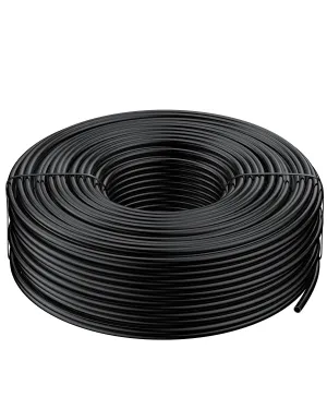 Pawfly 200 ft. 1/4 Drip Irrigation Tubing, Black Distribution Tubing for Drip Irrigation System, Drip Irrigation Hose Roll Black Polyethylene Drip Line for Garden Watering, Drip Irrigation Hose Tube
