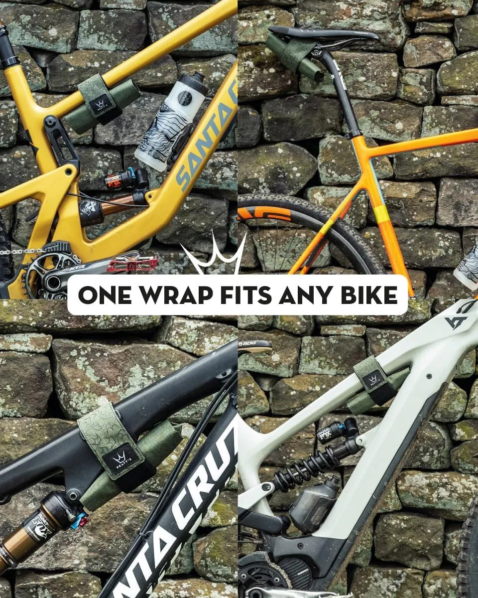 Peaty's Holdfast Trail Tool Wrap - Super Secure, No Slip or Rattle, Modular Design, Waterproof, Storage Frame Bag with Zip Pouch Pocket, Fits Anywhere, For MTB Road Gravel Ebike Mountain Bike - Black