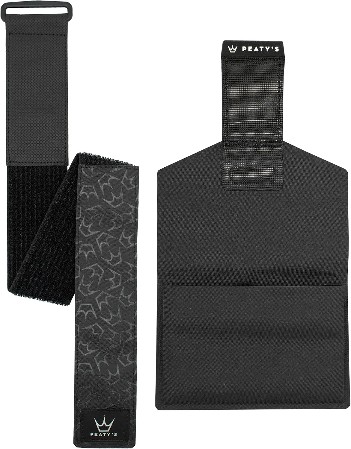 Peaty's Holdfast Trail Tool Wrap - Super Secure, No Slip or Rattle, Modular Design, Waterproof, Storage Frame Bag with Zip Pouch Pocket, Fits Anywhere, For MTB Road Gravel Ebike Mountain Bike - Black