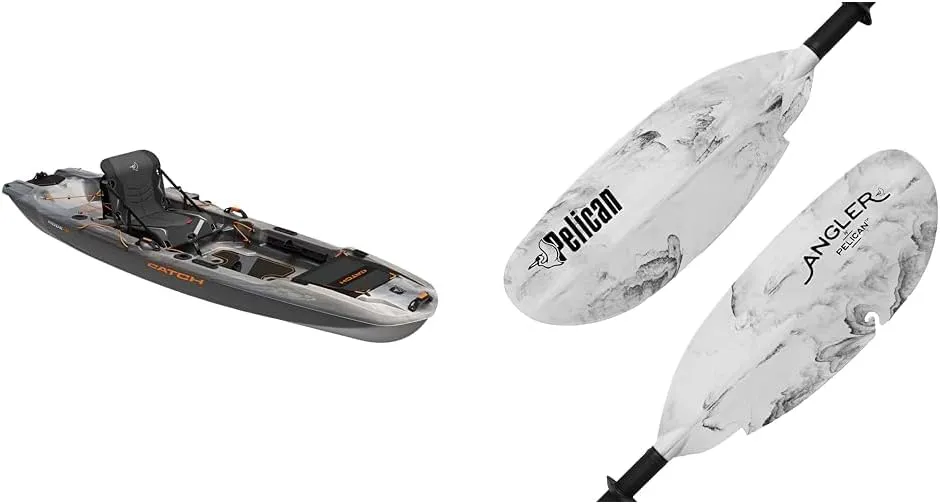 Pelican Catch Mode 110 Fishing Kayak - Premium Angler Kayak with Lawnchair seat - 10.5 Ft.