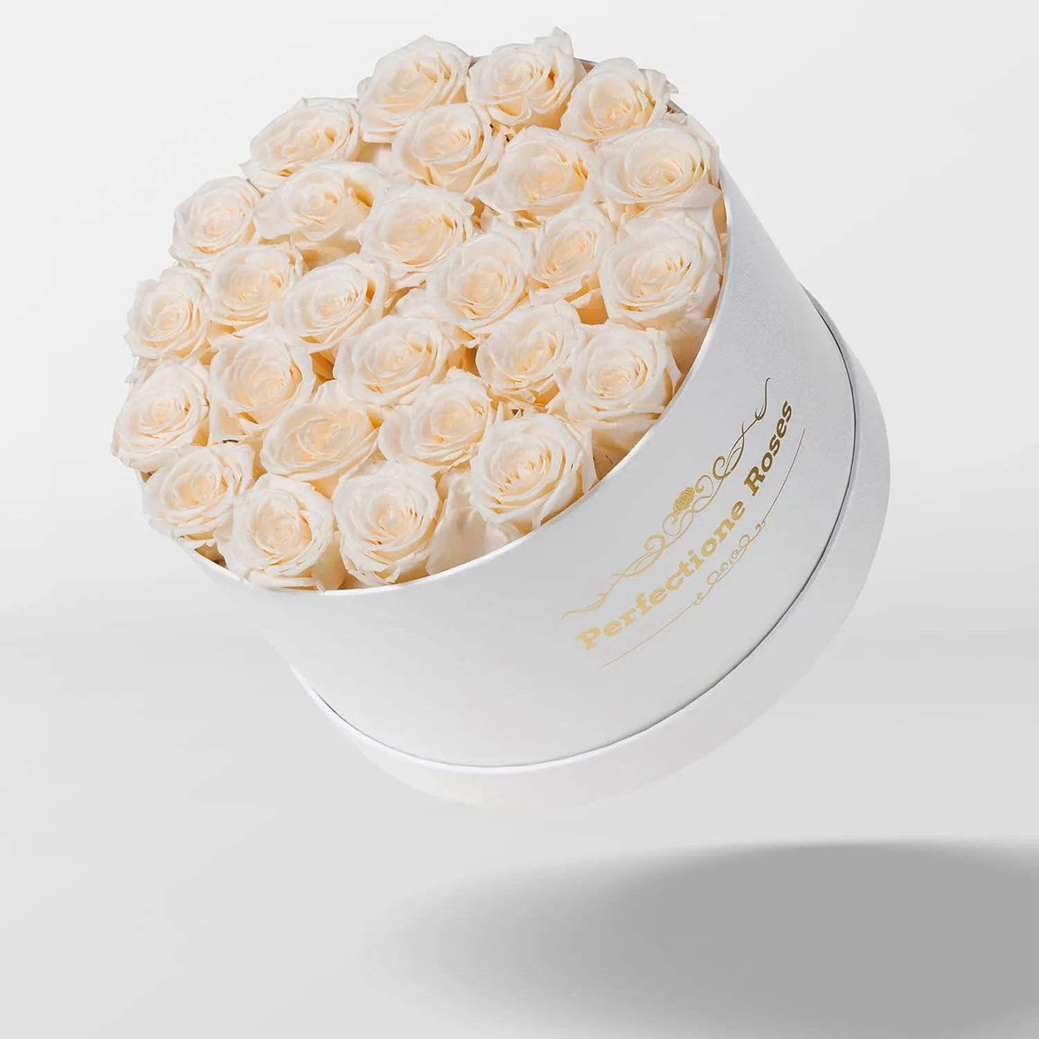 Perfectione Roses 27 Roses in a Box, Mothers Day Rose, Preserved Flowers for Her, Flowers for Delivery Birthday Gifts for Women (Buttermilk)