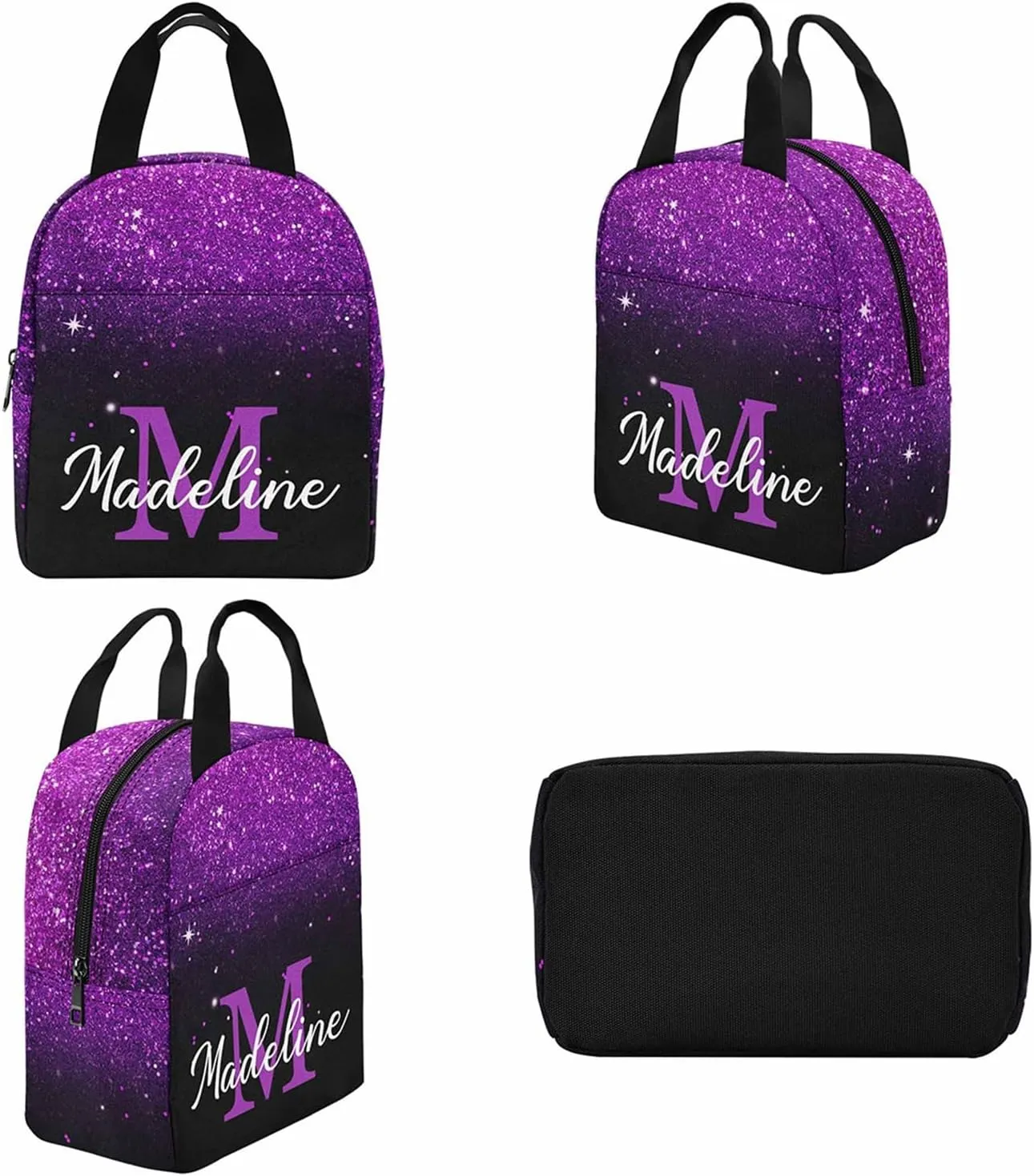Personalized Backpack and Lunch Bag Sets with Name Multi Color Custom Backpack for Boys Girls School Backpacks for Girls Shoulder Schoolbags for Granddaughter Daughter