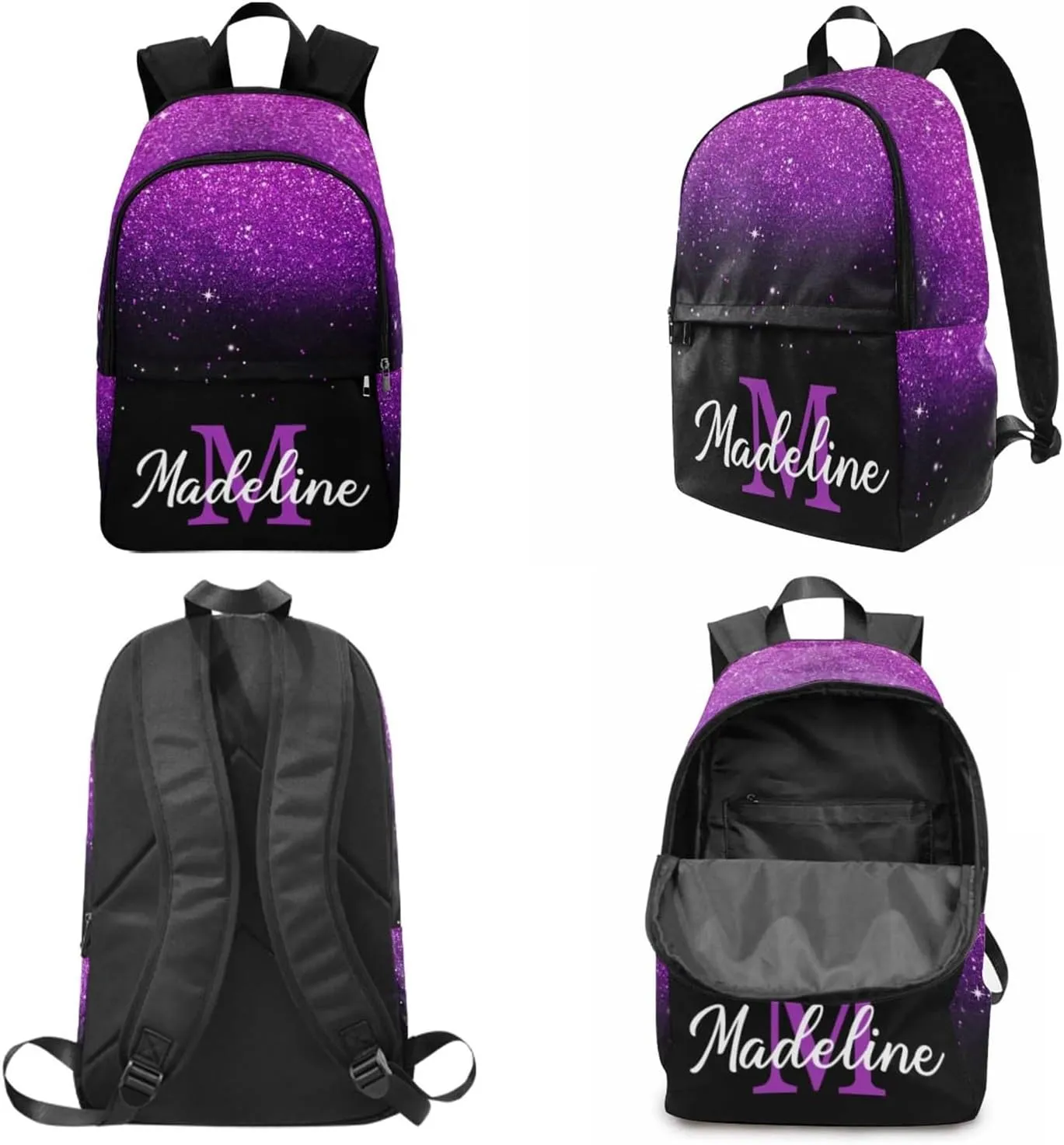 Personalized Backpack and Lunch Bag Sets with Name Multi Color Custom Backpack for Boys Girls School Backpacks for Girls Shoulder Schoolbags for Granddaughter Daughter