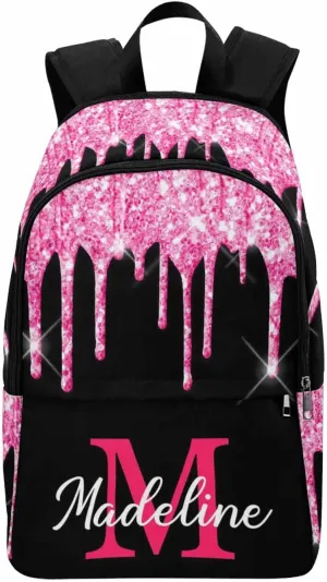 Personalized Casual Unisex Daypack Bags Backpack Custom Rainbow Tie Dye Elephant Waterproof Casual Travel Daypack to Niece Nephew