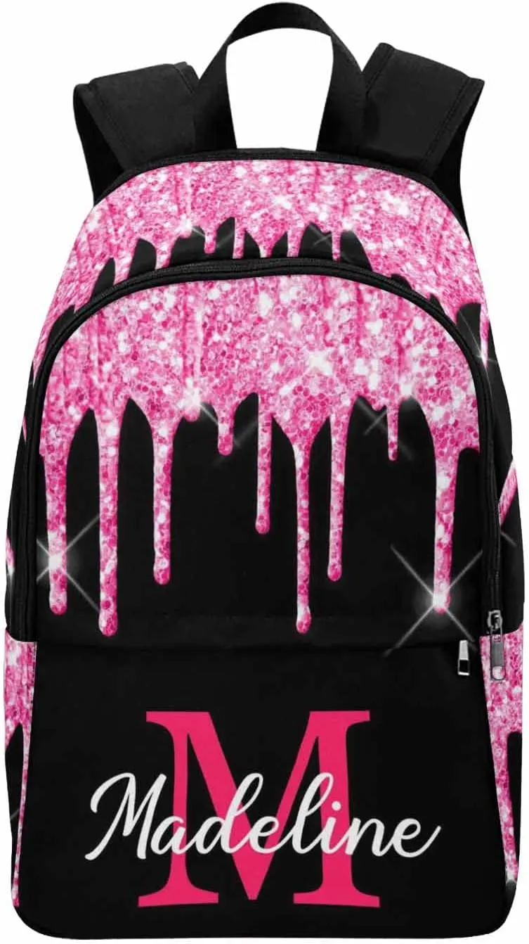 Personalized Casual Unisex Daypack Bags Backpack Custom Rainbow Tie Dye Elephant Waterproof Casual Travel Daypack to Niece Nephew