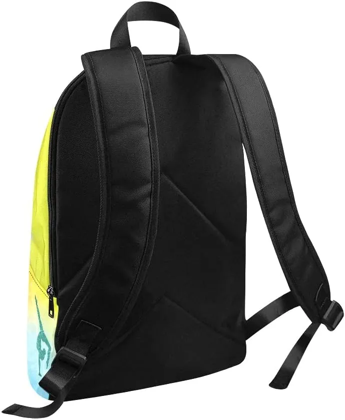 Personalized Gymnastics Leap Gold Backpack with Name Custom Travel Bag for women Men