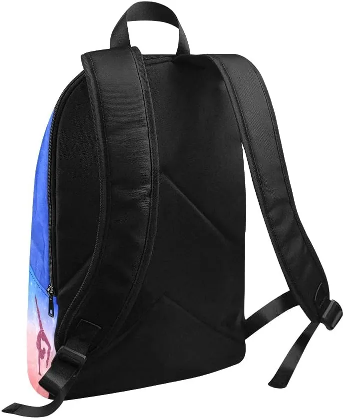 Personalized Gymnastics Leap Pastel Blue Backpack with Name Custom Travel Bag for women Men