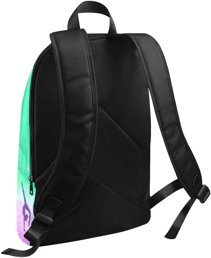 Personalized Gymnastics Leap Pastel Green Backpack with Name Custom Travel Bag for women Men