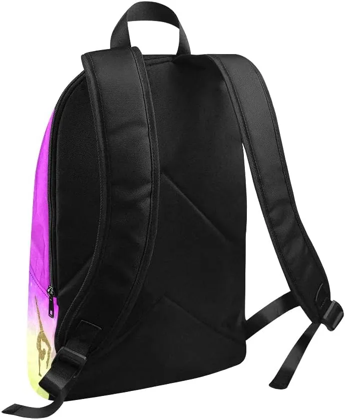 Personalized Gymnastics Leap Pastel Pink Backpack with Name Custom Travel Bag for women Men