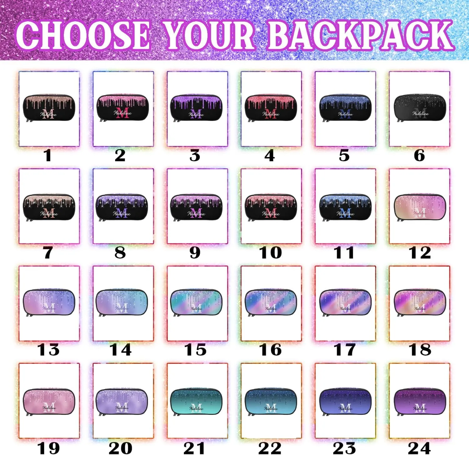 Personalized Kids Schoolbag Backpack and Lunch Bag Sets with Name Multi Color Personalized Backpacks for Girls Elementary School Backpack for Daughter Son