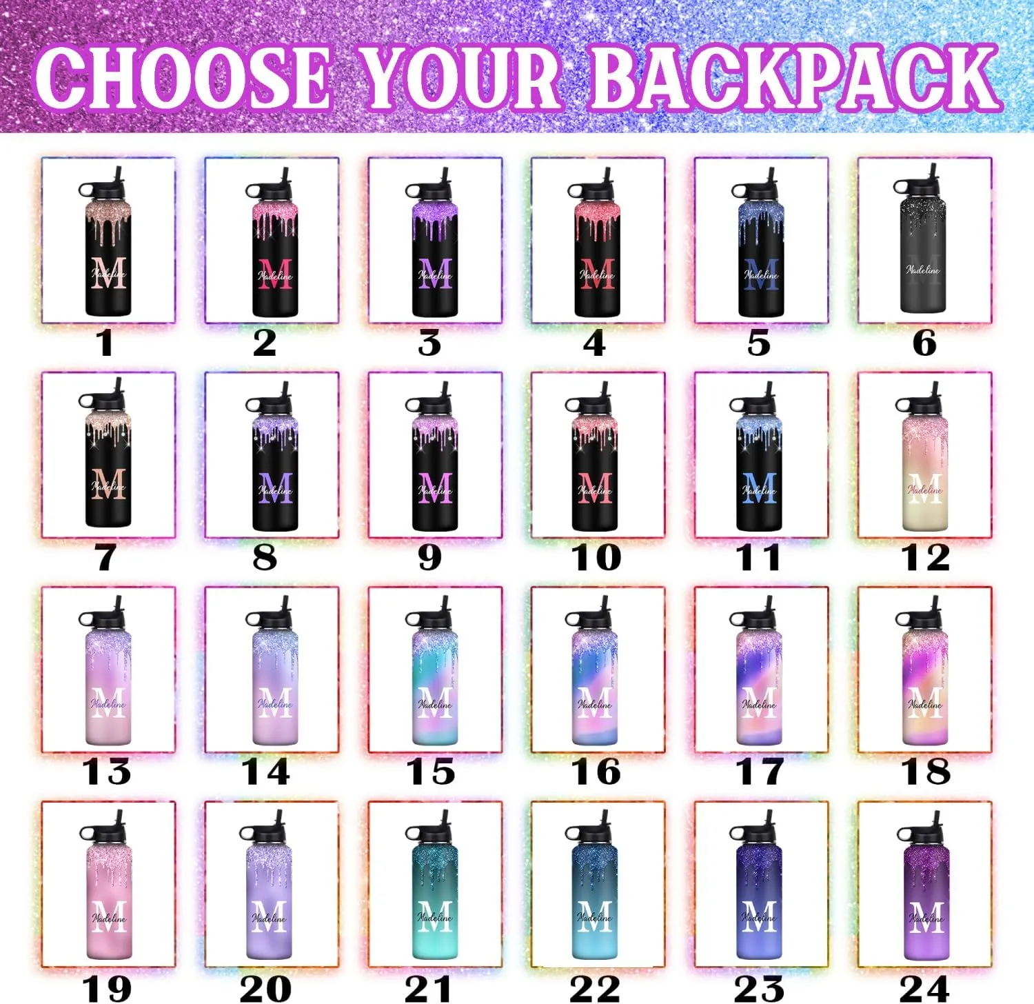 Personalized Kids Schoolbag Backpack and Lunch Bag Sets with Name Multi Color Personalized Backpacks for Girls Elementary School Backpack for Daughter Son