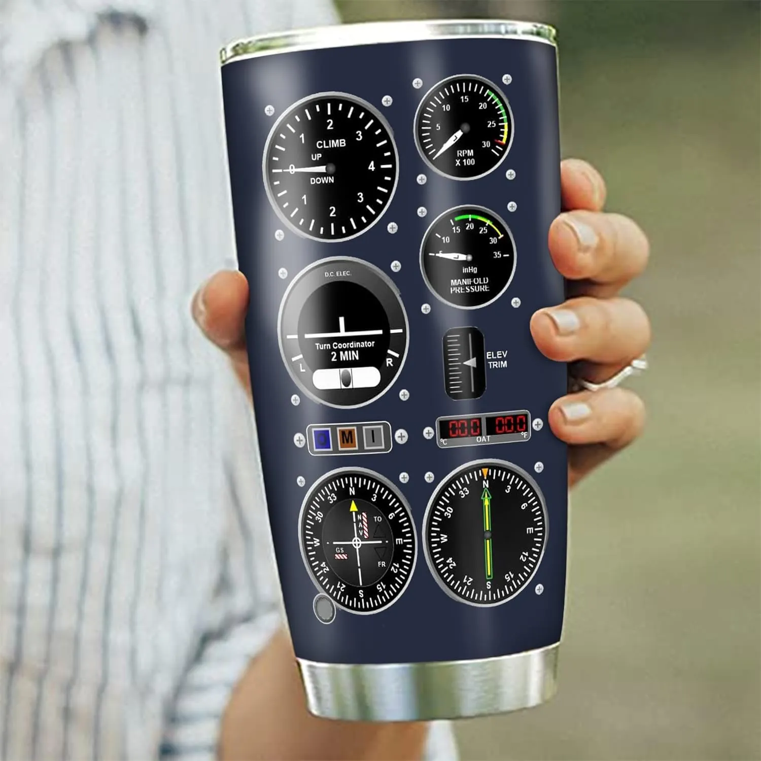 Pilot Gifts Aviation Men 20 Oz Insulated Stainless Steel Aviation Cup Tumbler Gifts for Pilots Men Coffee Mugs Airplane Gift, Birthday Christmas Gift for Pilots Dad, Son, Husband