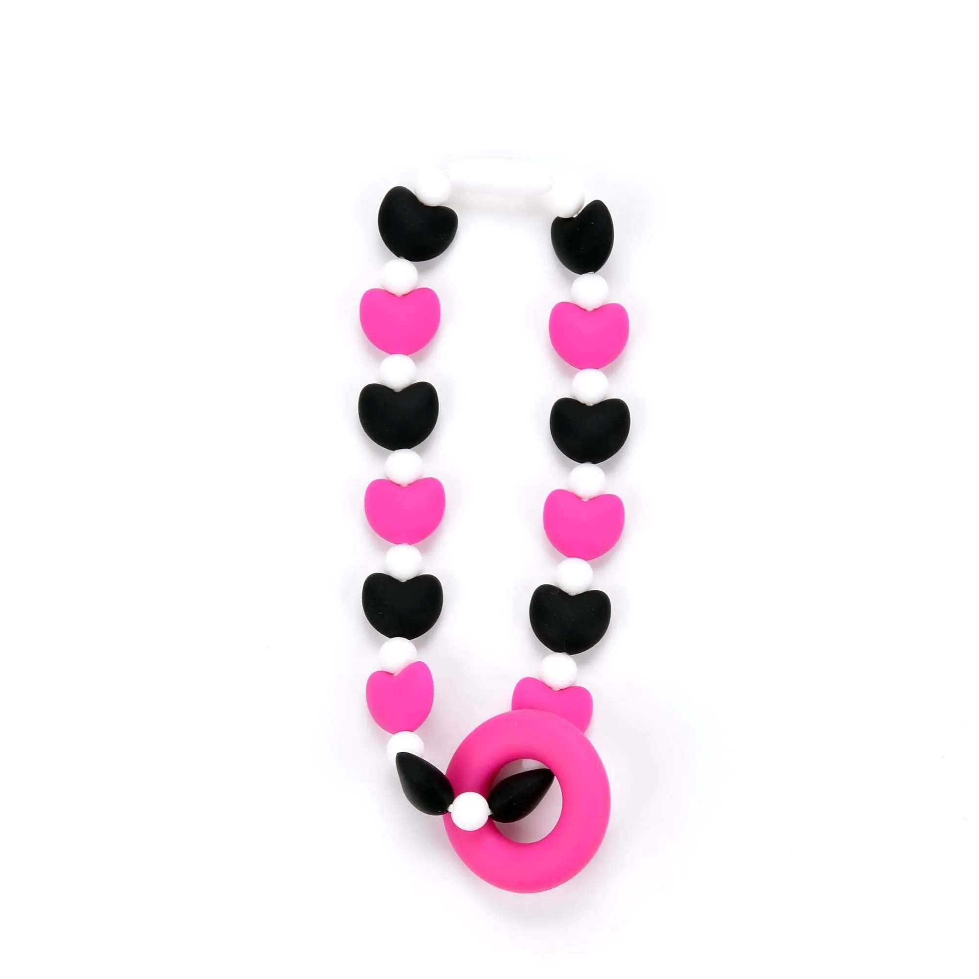 Pink Hearts Baby Carrier Teether Toy