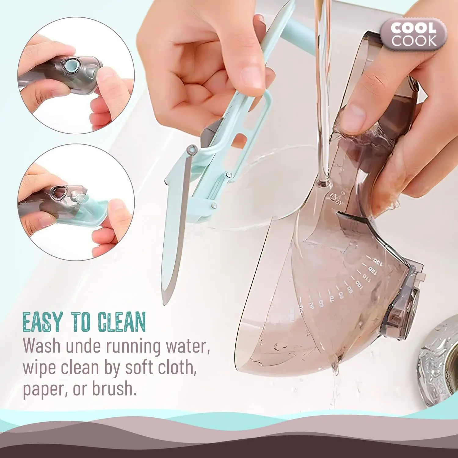 Plastic Measuring Spoon Set for Your Kitchen - Two Cups Sizes For All Kind of Dry and Liquid Measuring -Adjustable And Easy to Use - Spoons and Cup Device, S & L