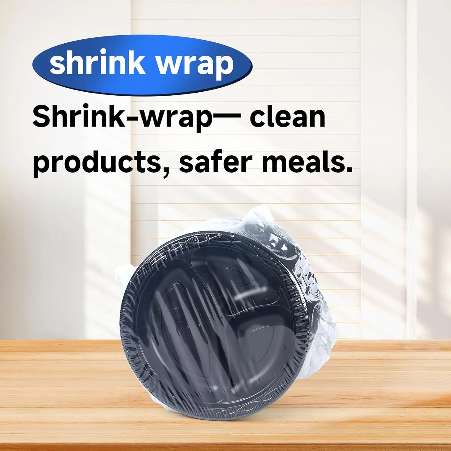 Plastic Plates, Reusable 10 Inch 3 Compartments Dinner Plate Heavy Duty Microwave Safe Easy Serving MFPP Party Trays