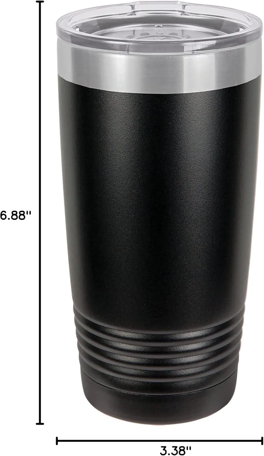 Polar Camel 20 oz. Stainless Steel Vacuum Insulated Tumbler (Black)
