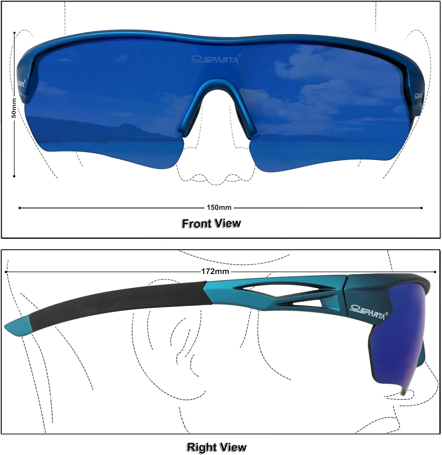Polarized Sports Sunglasses Cycling Glasses With 5 Interchangeable Lenses Driving Shades For Men & Women