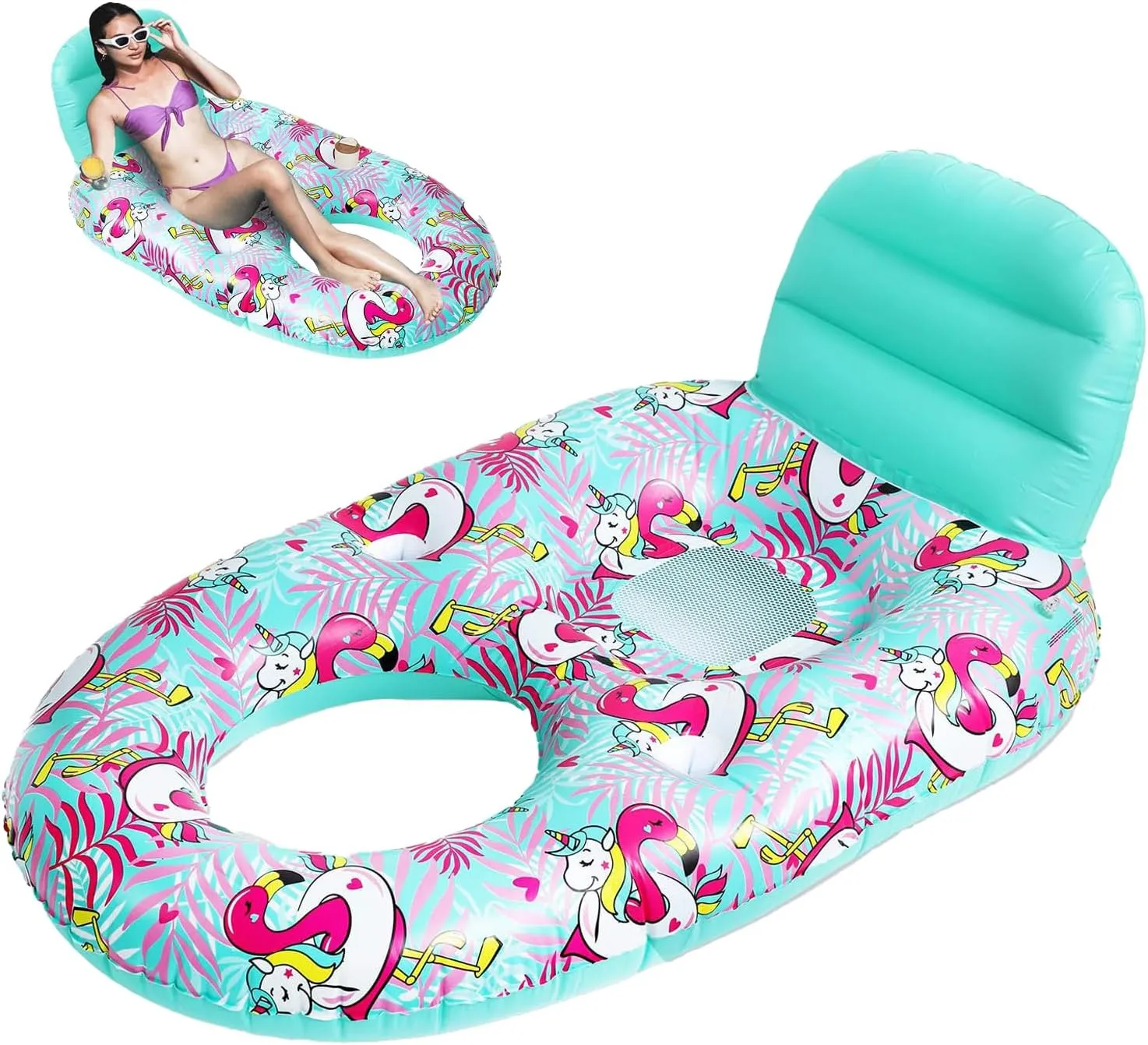 Pool Lounger, Pool Lake Beach， Extra Large Inflatable Lounger Float Float Pool Lounge Chair Adul t Pool Float Pool
