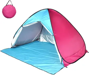 Pop Up Camping Tent Lightweight Beach Tent 3-4 Person Instant Outdoor Portable Sun Shelter for Outdoor Garden Beach Hiking
