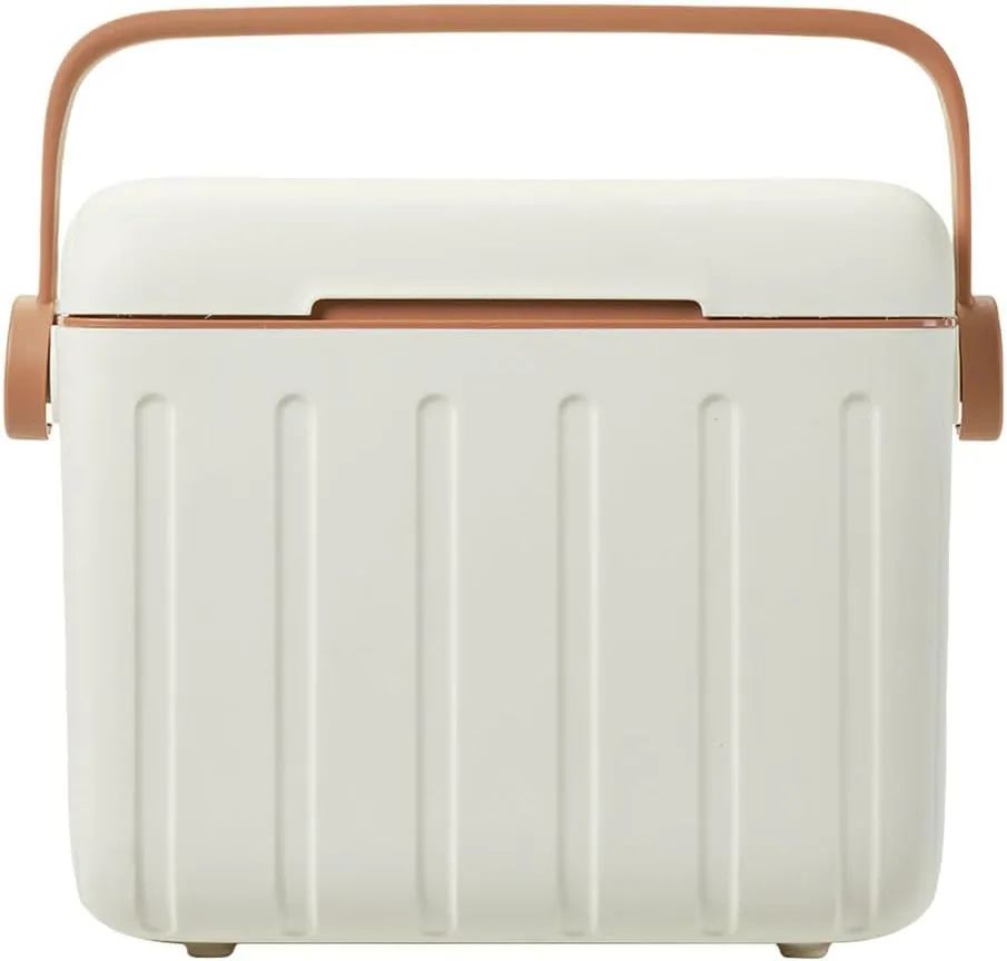 Portable 6L Insulated Cooler Box Ice Chest Hard Shell Ice Bucket for Outdoor Camping Picnic Beach