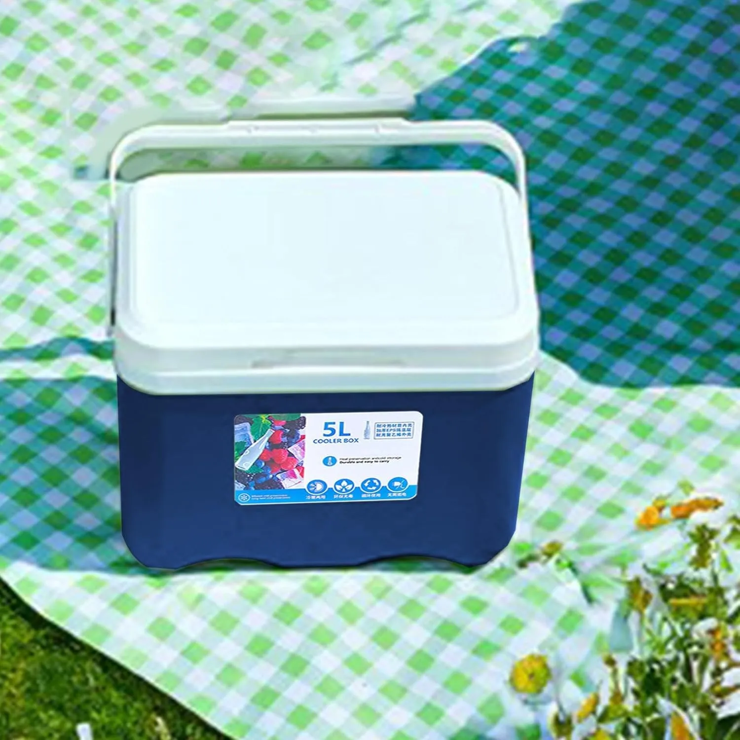 Portable Cooler Insulated Box Leak Proof Outdoor Hard Cooler Keeps Ice for Up to 3 Days Great for Beach Camping Tailgating Sports More (BU)