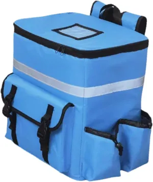 Portable Insulated Backpack for Food Storage and Travel, Blue