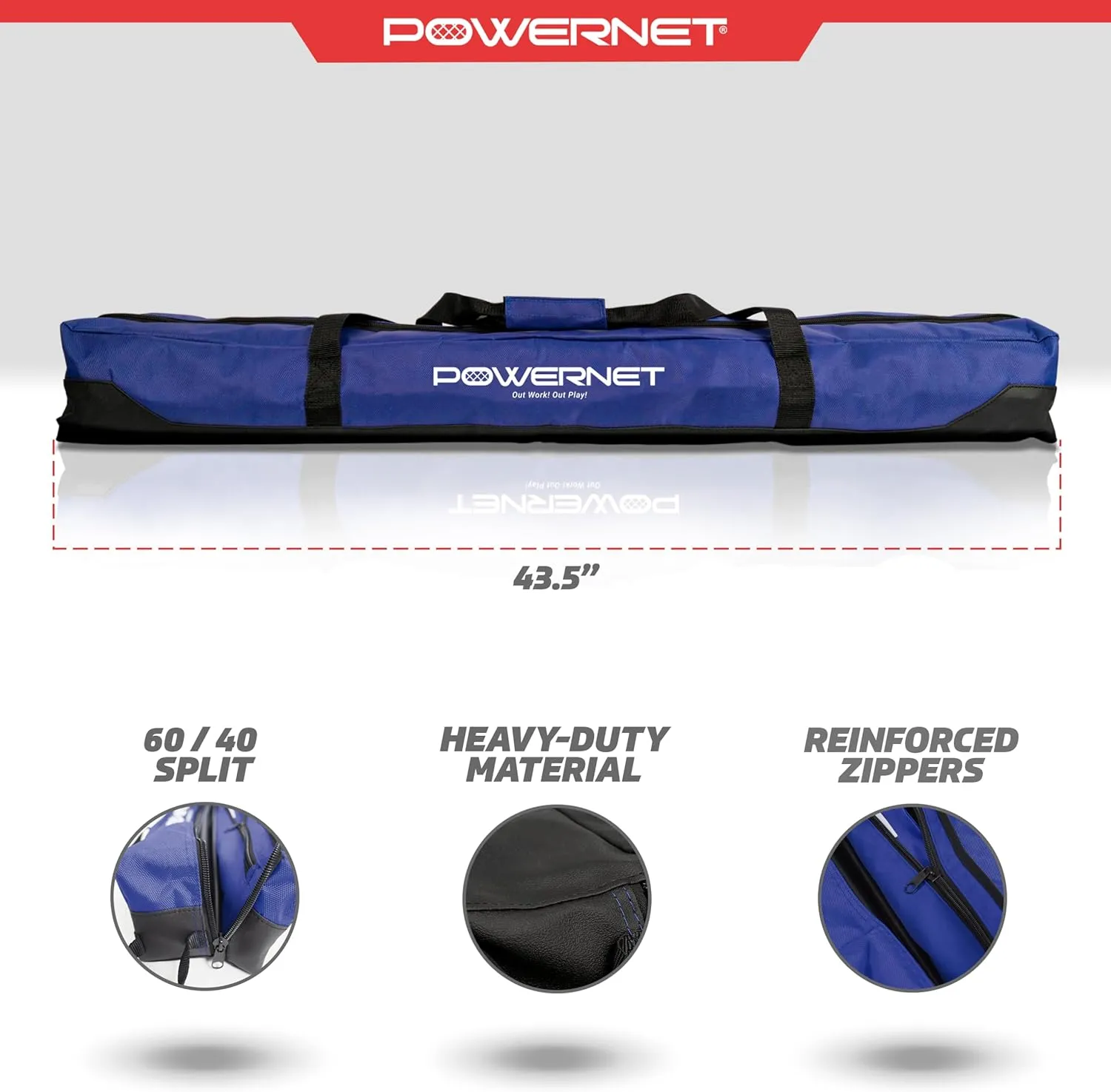 PowerNet 7x7 FT Baseball & Softball Net Replacement Parts, Replace 7x7 FT Frame, Net Only or Carry Bag, Metal Frame and Fiberglass Poles, Durable Nets & Bags Available in Team Colors