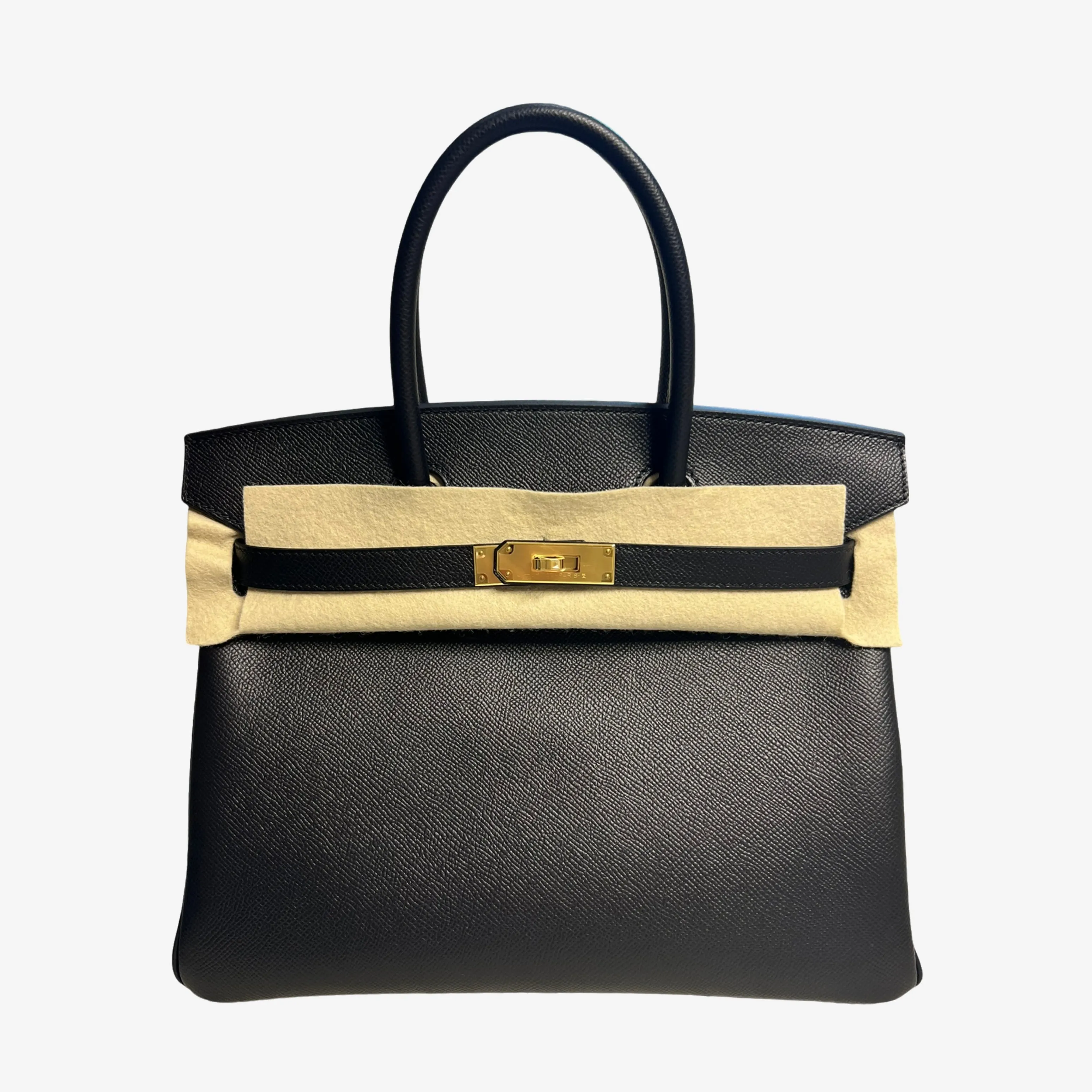 Pre-owned Hermès Black Birkin 30 Gold Hardware